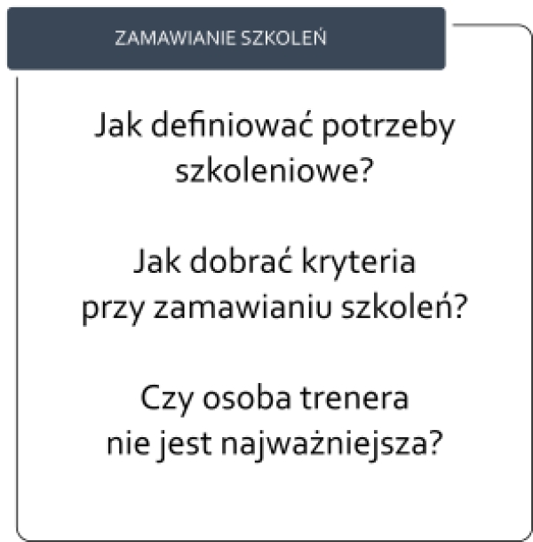 Zamawianie szkoleń